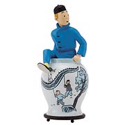 Adventures of Tintin Climbing Out of Vase Statue